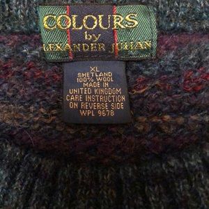 100% Shetland wool sweater by Alexander Julian
